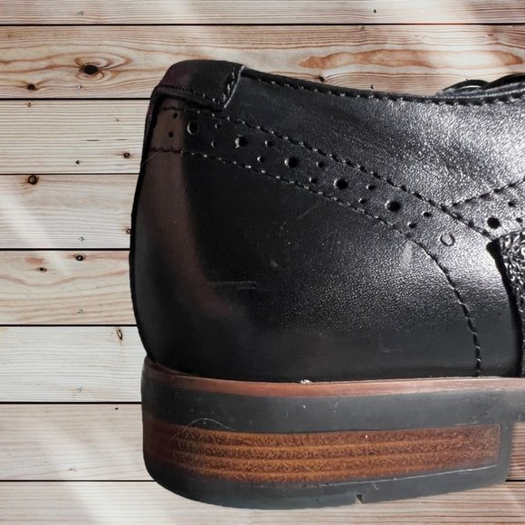 Steve Maddon Langdon Black Wingtips Size 10 - Picture 5 of 10